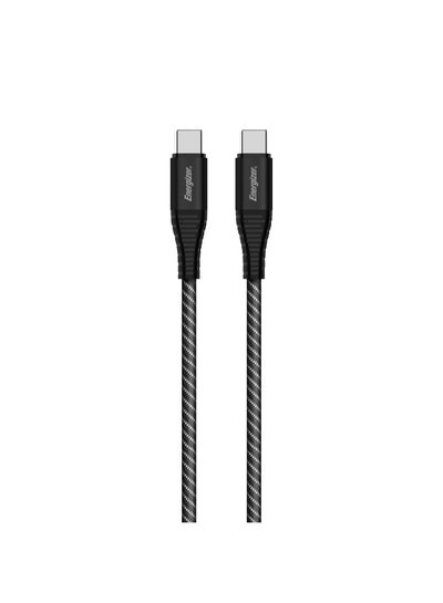 اشتري 100W USB-C To C Charge And Sync Cable 6Ft| Fast Charge Power Delivery + QC, Heavy Duty, For Apple MacBook Pro Series, iPad Pro/Air/Mini, Samsung Galaxy S23/22 Ultra, PC, Laptops Black في الامارات