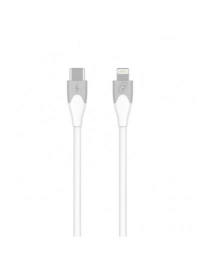 Buy C61CLNK USB-C To Lightning Charge And Sync Cable 6.5Ft | Fast Charge Power Delivery, MFi Certified, Heavy Duty, For Apple iPhone 14/13/12/11/X Pro Max Mini Plus, iPads, Airpods White in UAE