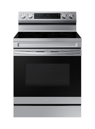 Buy Free Standing Electric Range 4 Ceramic Hobs 1 Warming Zone 76 Cm NE63C6517SS/ZA Stainless Steel/Black in Saudi Arabia