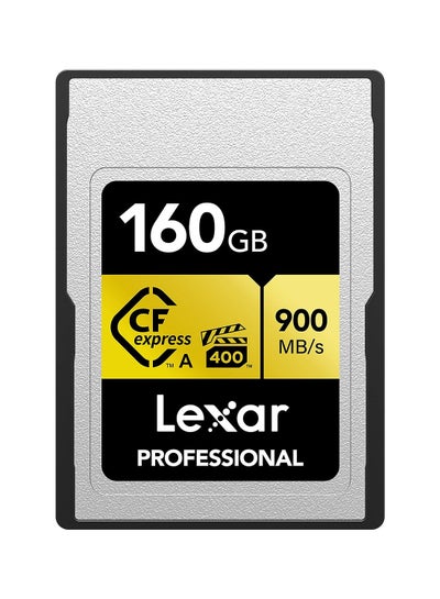 اشتري Professional 160GB CFexpress Type A Gold Series Memory Card, Up to 900MB/s Read, Cinema-Quality 8K Video, Rated VPG 400 (LCAGOLD160G-RNENG) 160 GB في الامارات