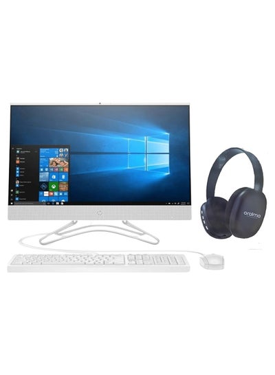 Buy 200 G4 All in One 21.5-inch Display, Core i5-1235U Processor/8GB RAM/512GB SSD/Intel Xe Graphics/Windows 11/Free Bluetooth Headphone English/Arabic Snow White in UAE