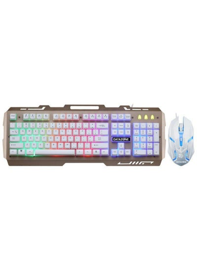 Buy Wired Gaming Keyboard and Mouse RGB backlight White in Saudi Arabia