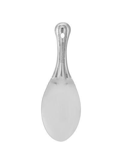 Buy Royalford 25 cm Stainless Steel Rice Spoon- RF11499 Ideal for Cooking and Serving Rice, Food Silver in UAE