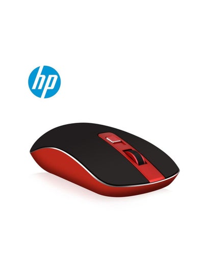 Buy S4000 Wireless Mouse 2.4GHz Wireless Silent Portable Silm 1600dpi Laptop Optical Mice Black/RED in UAE