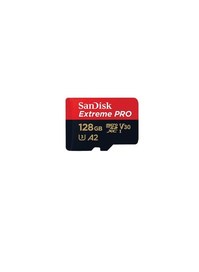اشتري SanDisk Extreme PRO microSDXC 128GB + SD Adapter + RescuePRO Deluxe 170MB/s A2 C10 V30 UHS-I U3 128 GB في مصر