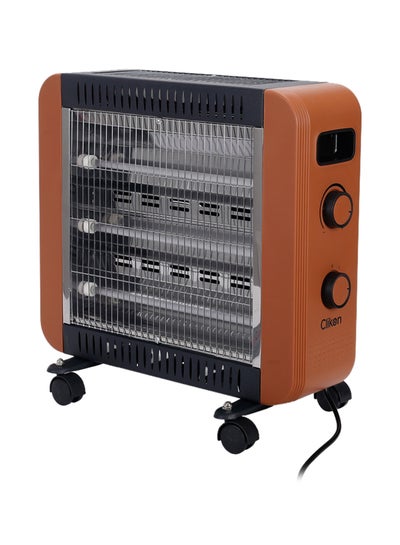 اشتري Quartz Heater With  Safety Over Switch And 3 Heating Levels 2000 W CK4243 Black/Brown في السعودية