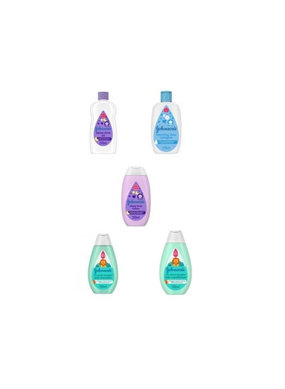 Buy Johnson's Baby Set (No More Tangles Kids Conditioner - 200ml +  Baby Sleep Time Lotion 200ml + Baby Cologne, Morning Dew, 100ml +  Kids Shampoo - No More Tangles, 200ml +  Baby Oil 200 ML Purple) in Egypt