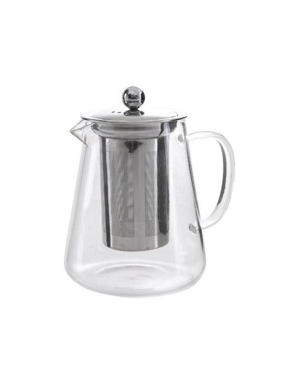 اشتري Glass Tea Pot with Stainless Steel Strainer RF8264 | 960 ML Clear في الامارات