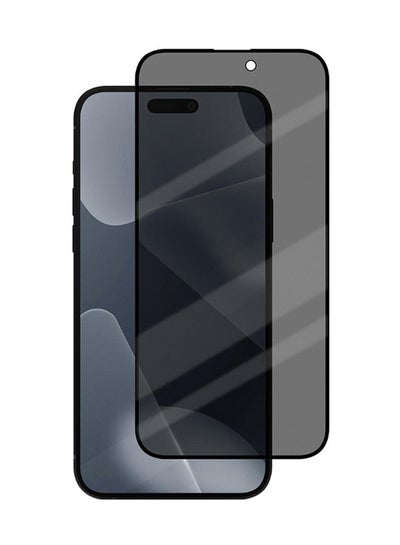 Buy Privacy Tempered Glass With Applicator iPhone 15 Black in Saudi Arabia