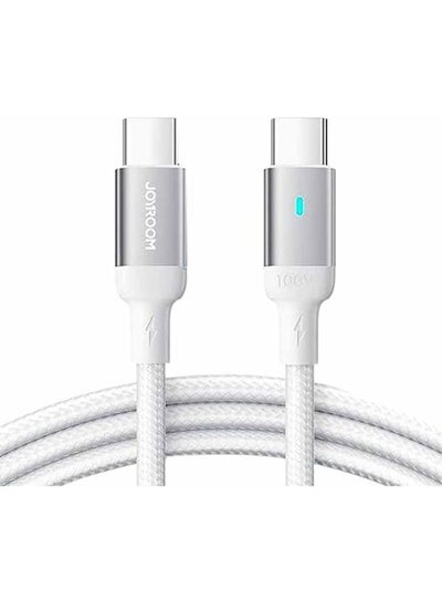 Buy JR - S-CC100A10 Extraordinary Series 100W Type-C to Type-C Fast Charging Data Cable 1.2m- White in Egypt