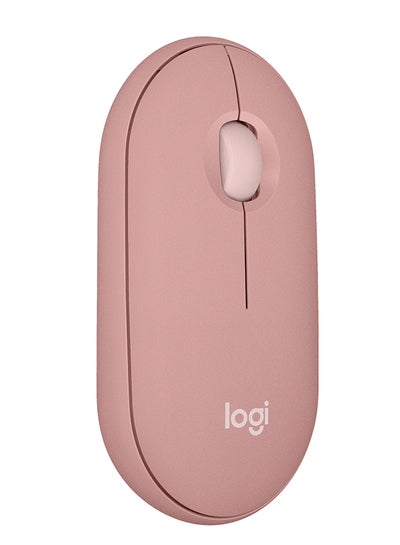 Buy Pebble 2 M350s Mouse Ambidextrous RF Wireless + Bluetooth Optical 4000 Dpi Pink in Saudi Arabia
