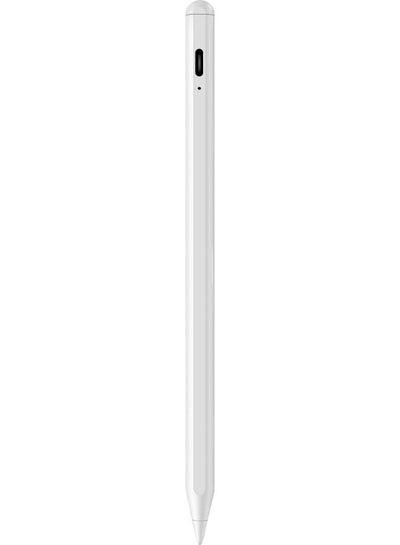 اشتري Stylus Series, Magnetic Attachment, Palm Rejection, Long Battery Life, USB-C Charging, Lighweight And Easy To Use, Made For Android And iOS - White في الامارات