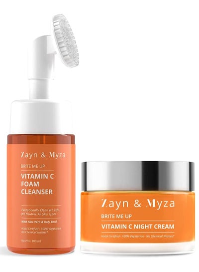 اشتري Vitamin C Foaming Face Wash & Vitamin C Night Cream, Combo of 2 Face wash + Night Cream في الامارات