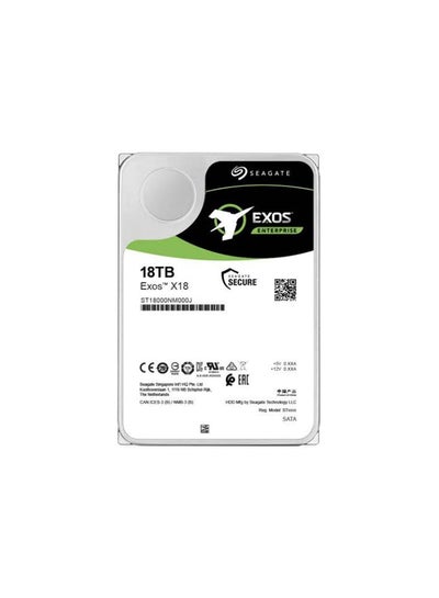 اشتري Exos X18 18TB Enterprise HDD - CMR 3.5" Hyperscale SATA 6Gb/s 7200RPM 512e 4Kn Fast Format Low Latency with Improved Caching (ST18000NM000J) 18 TB في السعودية