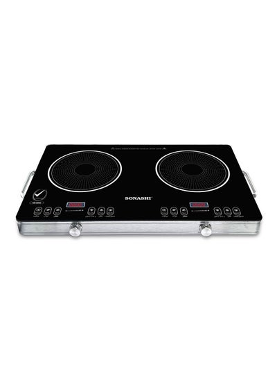 Buy Infrared Double Ceramic Cooker With LED Display & Touch Control SIS-017C Black in UAE