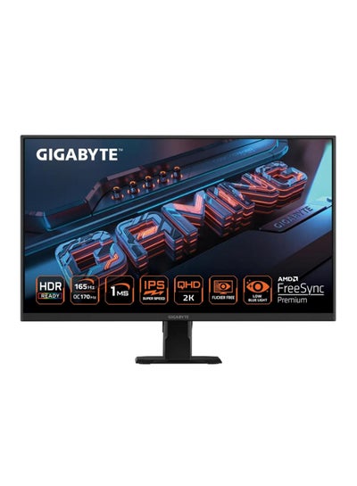 Buy GS27Q 27" 165Hz 1440P Gaming Monitor, 2560 x 1440 SS IPS Display, 1ms (MPRT) Response Time, HDR Ready, FreeSync Premium, 1x Display Port 1.4, 2x HDMI 2.0 Black in Saudi Arabia