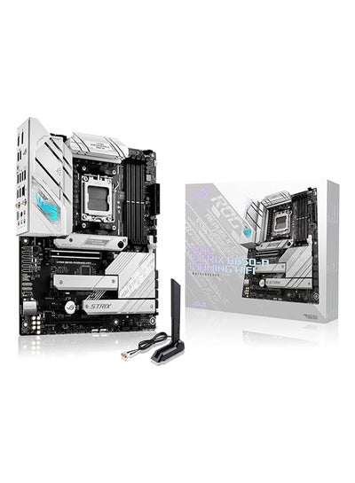 اشتري Asus Rog Strix B650-A Gaming Wi-Fi ATX DDR5 Motherboard, AMD Socket AM5, B650 Chipset, 2.5Gb Ethernet, Bluetooth, WiFi 6E 6GHz, Max 128GB 4xDIMM Memory, PCIe 4.0x16, 3xM.2 Slot Black في الامارات