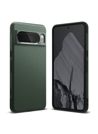 Buy Onyx Compatible With Google Pixel 8 Pro Case, Enhanced Grip Tough Flexible Shockproof Rugged TPU Bumper Drop Protection Phone Cover - Dark Green in UAE