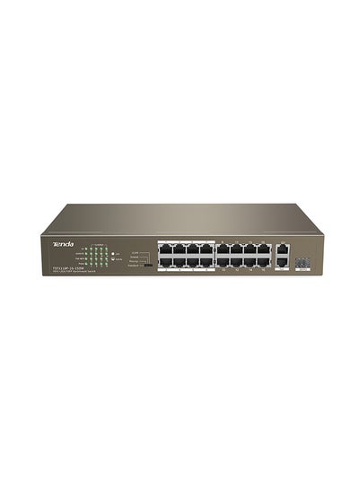 Buy TEF1118P-16-150W   16FE+2GE/1SFP Desktop Switch With 16-Port PoE Brown in Saudi Arabia