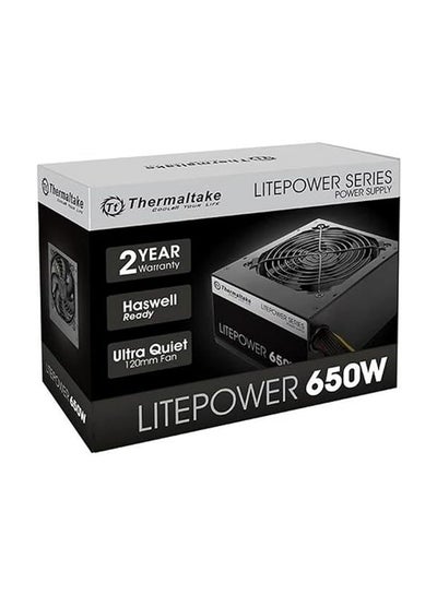 Buy Thermaltake Litepower 650W Power Supply, Non Modular, ATX 2.3 & EPS, Active-PFC, PSU, 12cm, EU/Non, 80PLUS (PS-LTP-0650NPCNUS-F) Black in UAE