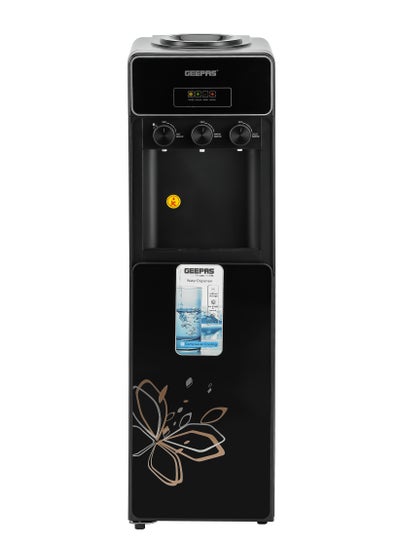 Buy Hot And Cold Water Dispenser With Cabinet, Stainless Steel Water Tank, Normal, Hot & Cold Function, Child Safety Lock, Adjustable Water Flow, 3 Knob Tap, Glass Door, Low Noise, High Efficient GWD17038 Black in UAE
