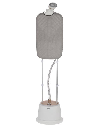Buy Garment Steamer With Automatic Shut Off, Adjustable Pole, with Ironing Board/ Suitable for All Kinds of Fabric, Softens, Straightens and Removes Wrinkle 1.6 L 1800 W KNGS6565 white in UAE