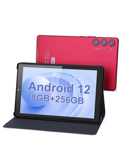 Buy 9 Inches Android 12 Tablets WiFi  256GB ROM,HD IPS Touch Screen,8000mAh Battery Working Gaming Red in UAE