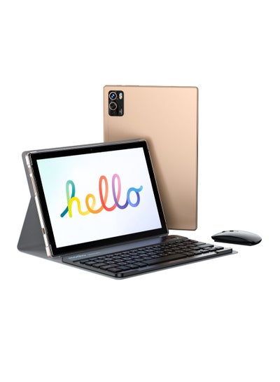 اشتري M27 Smart Android Kids Tablet 10.1-Inch Display Dual SIM Gold 8GB RAM 256GB 5G Wi-Fi - International Version With Zoom & Tik tok Supported And Bluetooth Keyboard في الامارات