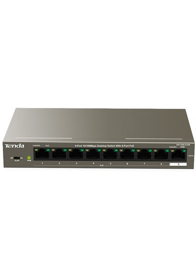 Buy Tef1109P-8-63W 9-Port 10,100 Unmanaged PoE Switch / 250 Meters Transmission / 6Kv Lightning Protection / Outstanding PoE Power Supply - Cable Type Cat5 Or Higher bronze in Egypt