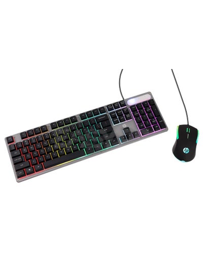 اشتري Gaming Keyboard and Mouse Combo KM300F, Wired RGB Backlit Keyboard and Mouse, Rust & Scratch Proof Metal Penal - 6 Speed Adjustable DPI Gaming Mouse and Keyboard with Responsive Keys Black في الامارات