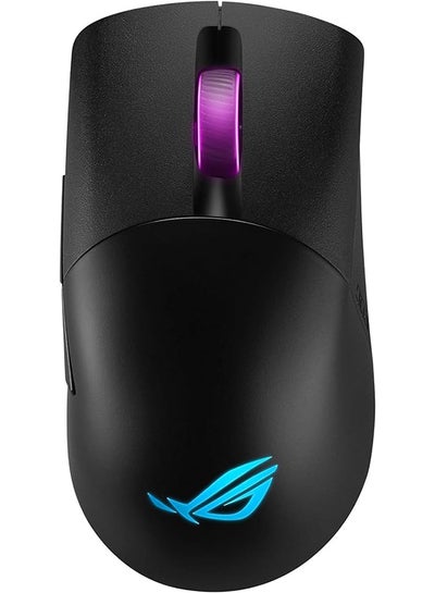 Buy ROG Keris Wireless FPS Gaming Mouse, 3 Mode Connection - 2.4 GHz / Bluetooth / Wired USB, 16,000 DPI Optical Sensor, 7 Programmable Buttons, RGB, Ergonomic, PBT Keys, Swappable Switches Black in UAE
