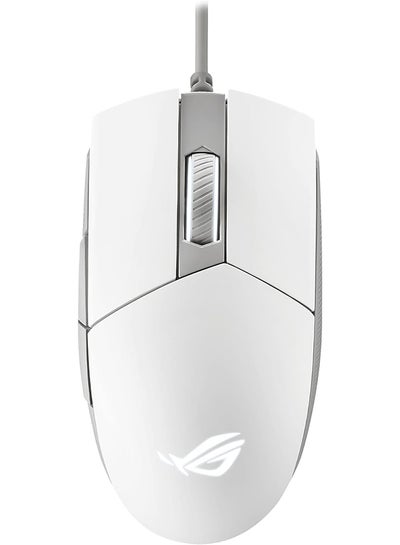 Buy ROG Strix Impact II Moonlight White Gaming Mouse | Ambidextrous and Lightweight Design, 6200 DPI Optical Sensor, Push-Fit Hot Swappable Switches, Aura Sync RGB Lighting, Minimal Design White in UAE