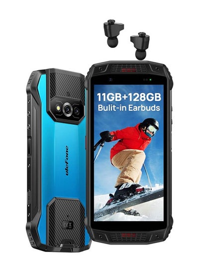 Buy Armor 15  Dual SIM Blue 6GB RAM 128GB Ruggedphone Built In TWS Earbuds  4G - KSA Version in Saudi Arabia