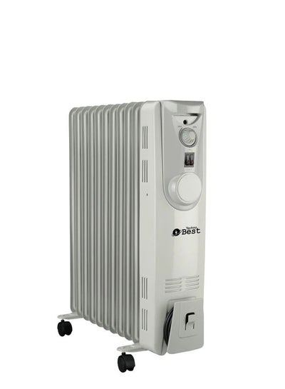 اشتري 15-Fin Oil Radiator 2500 W BOR-015N Silver في السعودية