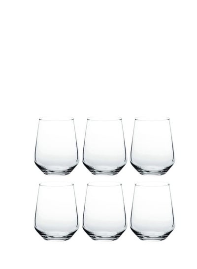 اشتري Pasabahce Large Juice and Water Cups Set of 6 - Allegra- (425ml)- Turkey Origin clear في مصر