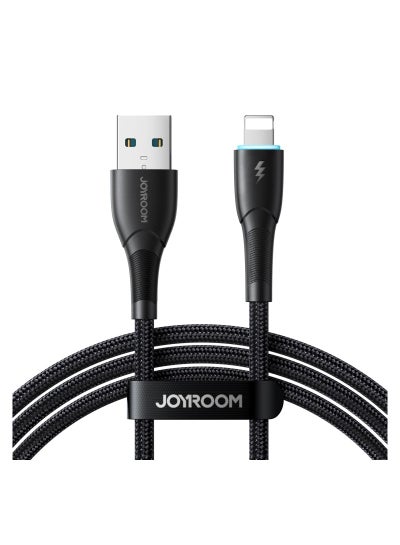 Buy JOYROOM SA32-AL3 Starry Series 3A USB to 8 Pin Fast Charging Data Cable, Length:1m Black in Egypt