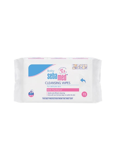 Buy Baby Cleansing Wipes, Pack Of 72 in Saudi Arabia