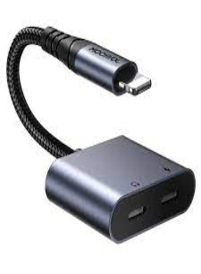 اشتري SY-L02 Audio-Transfer Series 2-in-1 Audio Adapter (Lightning to Dual Lightning)-Black Black في مصر