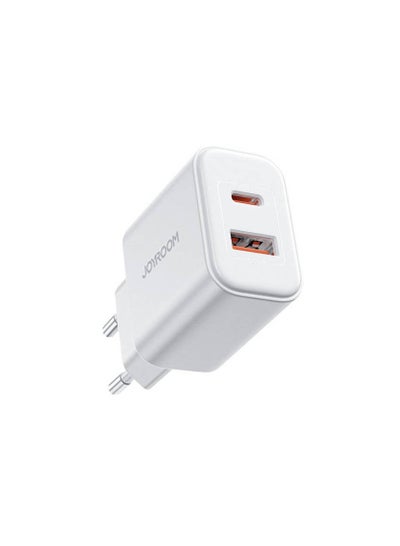 Buy Joyroom JR-TCF05 20W USB-C / USB-A Fast Dual Port Wall Charger - White White in Egypt