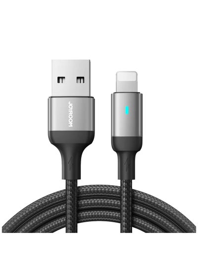 Buy S-UL012A10 2.4A Nylon Lightning cable 2M Black in Egypt