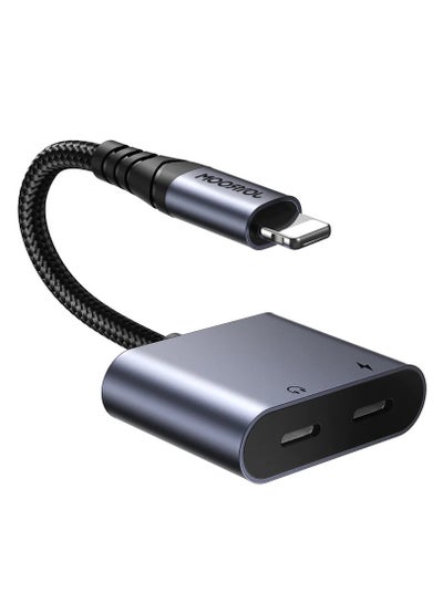 اشتري SY-L02 Audio-Transfer Series 2-in-1 Audio Adapter (Lightning to Dual Lightning)-Black Black في مصر