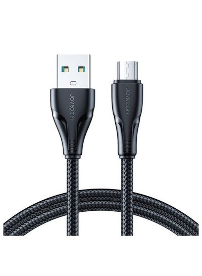 اشتري Joyroom USB cable - micro USB 2.4A Surpass Series for fast charging and data transfer 2m (S-UM018A11) Black في مصر