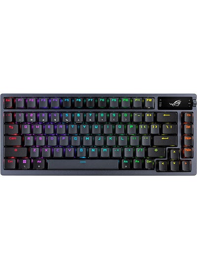 Buy ROG Azoth 75 Wireless DIY Custom Gaming Keyboard, OLED display, Gasket-Mount, Three-Layer Dampening, Hot-Swappable Pre-lubed ROG NX Red Switches & Keyboard Stabilizers, ABS Keycaps, AR layout Black in UAE