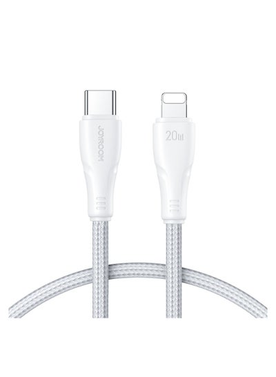 اشتري Joyroom USB C - Lightning 20W Surpass Series cable for fast charging and data transfer 1.2m (S-CL020A11) White في مصر