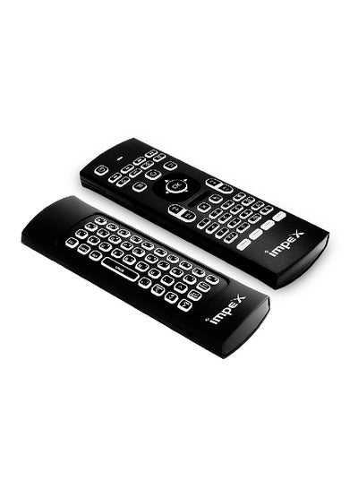 Buy Air Mouse 2.4G 3D With Wireless Keyboard Infrared Remote Control And IR Learning, Support Motion Sensing Games, Voice Input For Smart TV, Android TV Box, Mini PC, HTPC, Projector, Mac OS Black in Egypt