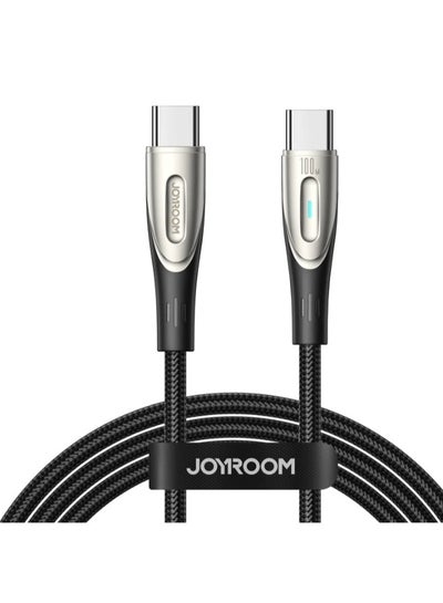 Buy SA27-CC5 Star-Light Series 100W Fast Charging Data Cable (Type-C to Type-C) 2m- Black in Egypt
