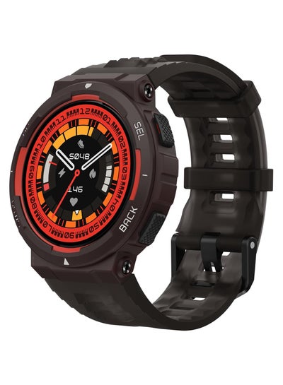 اشتري Amazfit Active Edge Smart Watch with Stylish Rugged Sport & Fitness Design, GPS, AI Health Coach for Gym, Outdoor, Workouts & Exercise, 16 Days Battery, 10 ATM Water resistant. BLACK في مصر