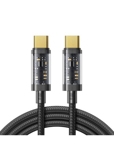 Buy Fast Charging Data Cable Type-C to Type-C -1.2M Black in Egypt