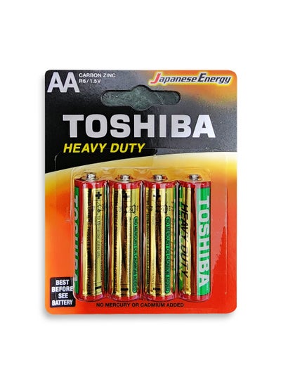 Buy Carbon Zinc Batteries Heavy Duty AA , 1.5 V, Pack4Pieces in Egypt