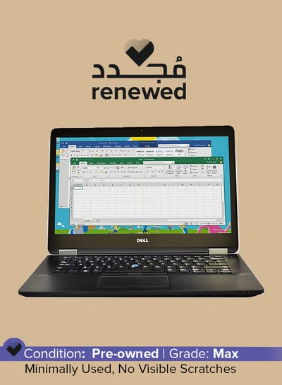 اشتري Renewed - Lattidue E7280 (2018) Laptop With 12.5-Inch Display, Intel Core i5 Processor/7th Gen/8GB RAM/256GB SSD/64MB‎Intel HD Graphics 520 English Black في السعودية